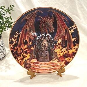 Franklin Mint Royal Doulton Myles Pinkney “DRAGON FIRE” Limited Edition Plate.